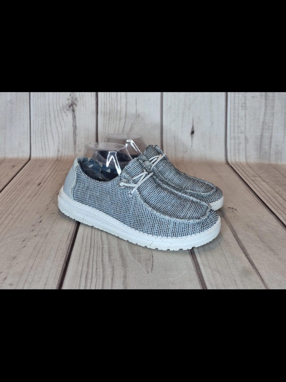 Hey Dude Women’s Size 8 Sox Ice Grey Lightweight Casual Slip On Shoes